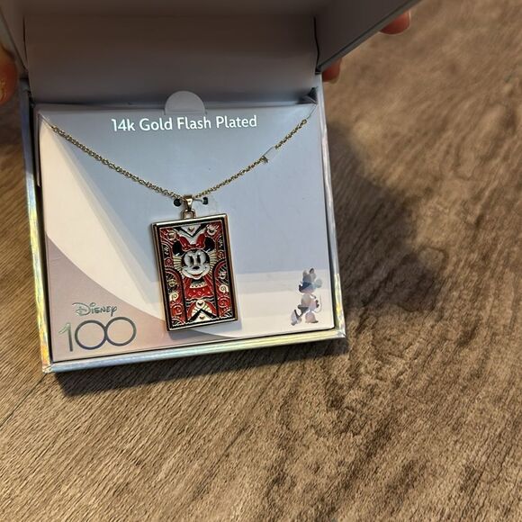 Disney 100 Gold Flash Plated  Minnie Mouse Necklace - Picture 2 of 4